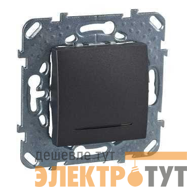Механизм переключателя проходного 1-кл. СП Unica Top 10А IP20 (сх. 6а) с подсветкой графит SchE MGU5.203.12NZD