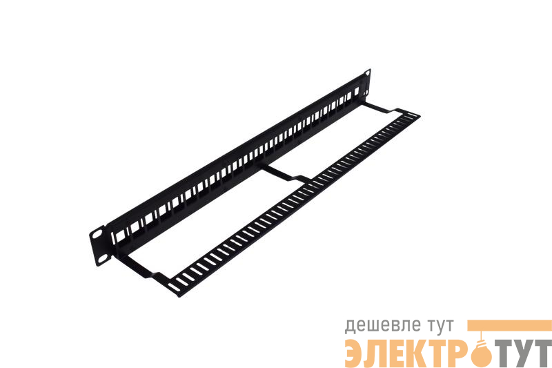 Патч-панель наборная 1U 24 порта с задним кабельным организатором TOKOV ELECTRIC TKE-PPFK-5E-1U-24P-UTP-CO