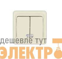 Выключатель 2-кл. СП Валери 10А IP20 с подсветкой сл. кость UNIVersal Б-В0123