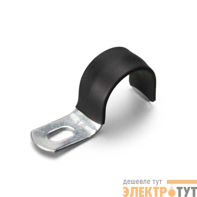 Скоба крепежная однолапковая СМО-П d21-22мм метал. оцинк. с полимер. покрытием (уп.100шт) Fortisflex 62972