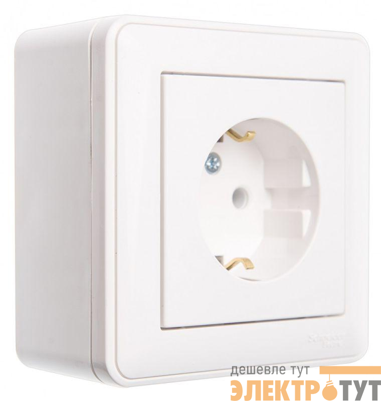 Коробка подъемная 1-м ОП W59 с рамкой бел. SE KP-152-18