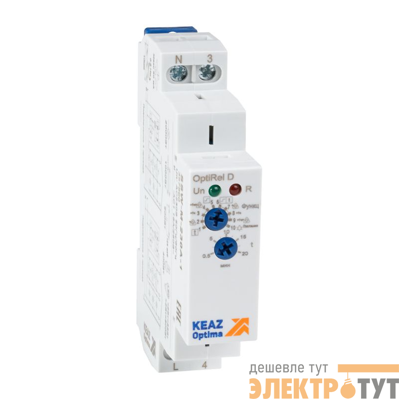 Реле лестничного освещения OptiRel D SSW-M-230A-1 16А 230В AC 1перекл. многофункц. КЭАЗ 357860