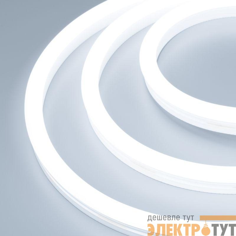 Лента светодиодная WAVE-SIDE-A120-12x25mm 230В White 6000К 12Вт/м IP67 wire x2 грибовидная форма герметичная (уп.50м) Arlight 051935