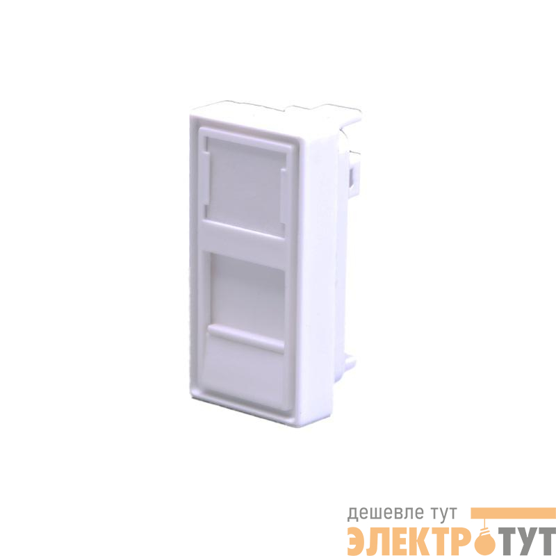 Панель лицевая 1 порта 45х225 Keystone шторка (DIY) SUPRLAN 10-0319-1