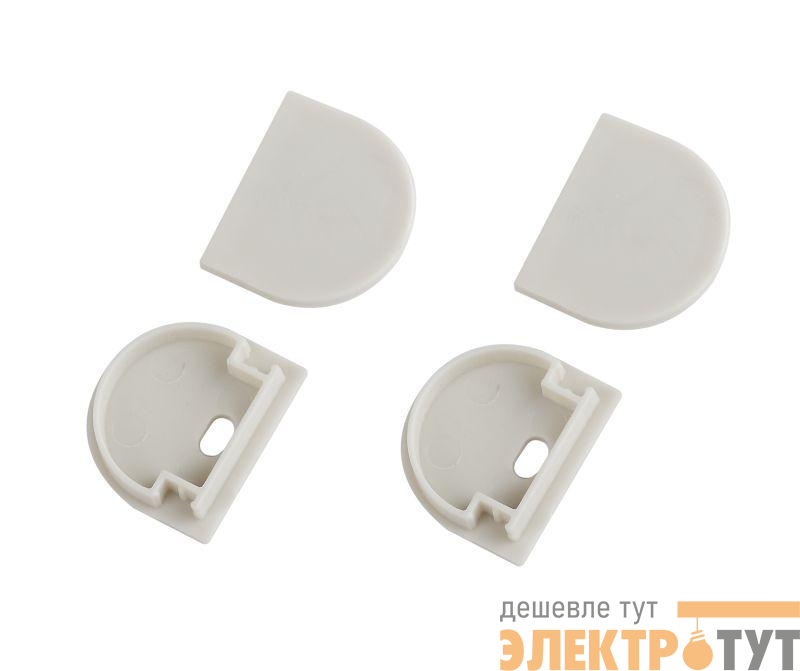 Набор заглушек 2420-3 профиля Эра 2420 2шт глухие 2шт с отверстием Эра Б0062797