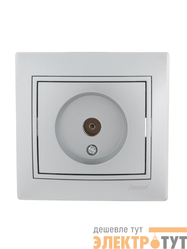 Розетка телевизионная проходная TV СП Mira сер. металлик LEZARD 701-1010-129
