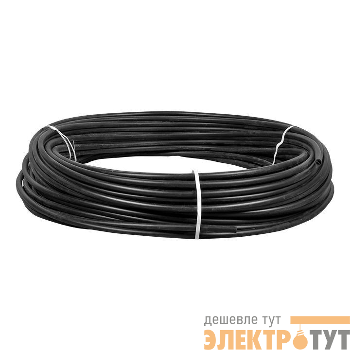 Труба ПНД гладкая жесткая d16мм черн. (уп.100м) EKF tpndg-16