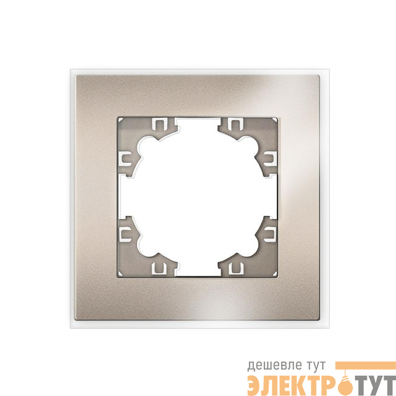 Рамка 1-м Афина стеклянная шампань UNIVersal 2278