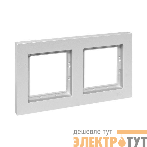 Рамка 2-м Эпика IP44 пластик алюм. EKF UP1-FPA-02-44