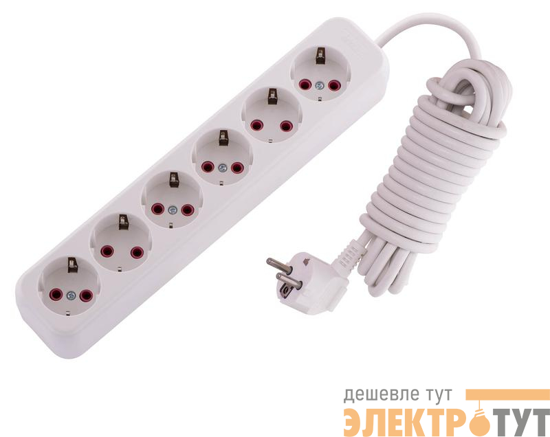 Удлинитель 6х5м с заземл. 16А IP20 Lila LEZARD 720-0605-601