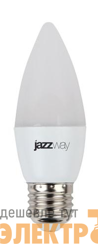 Лампа светодиодная PLED-SP 7Вт C37 свеча 3000К тепл. бел. E27 530лм 230В JazzWay 1027825-2