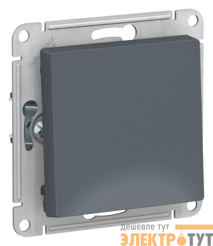 Выключатель 1-кл. AtlasDesign 2-п. 10А мех. грифель SE ATN000721