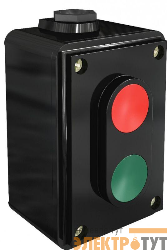 Пост кнопочный 2-м ПКЕ-02 LA4-2H 2НО+2НЗ черн. DEKraft 25064DEK
