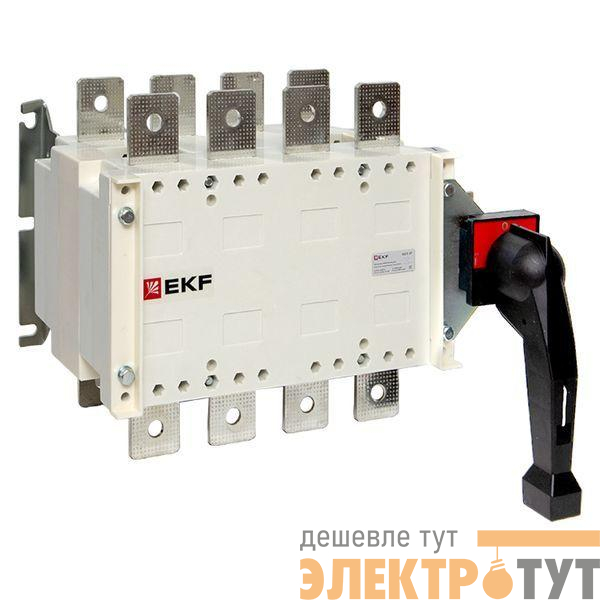 Рубильник-переключатель 4п 400А с рукояткой управления для прямой установки PowerSwitch EKF pscs-400-4