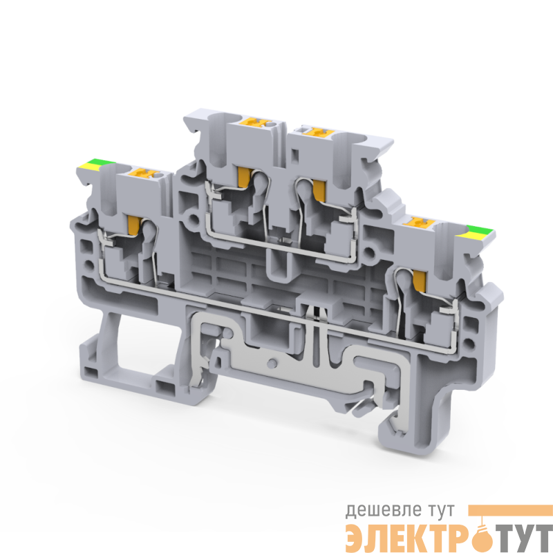 Клемма заземляющая push-in OptiClip CPDLG-2.5-2L-PE-I-(0.2-2.5)-PEN КЭАЗ 331865