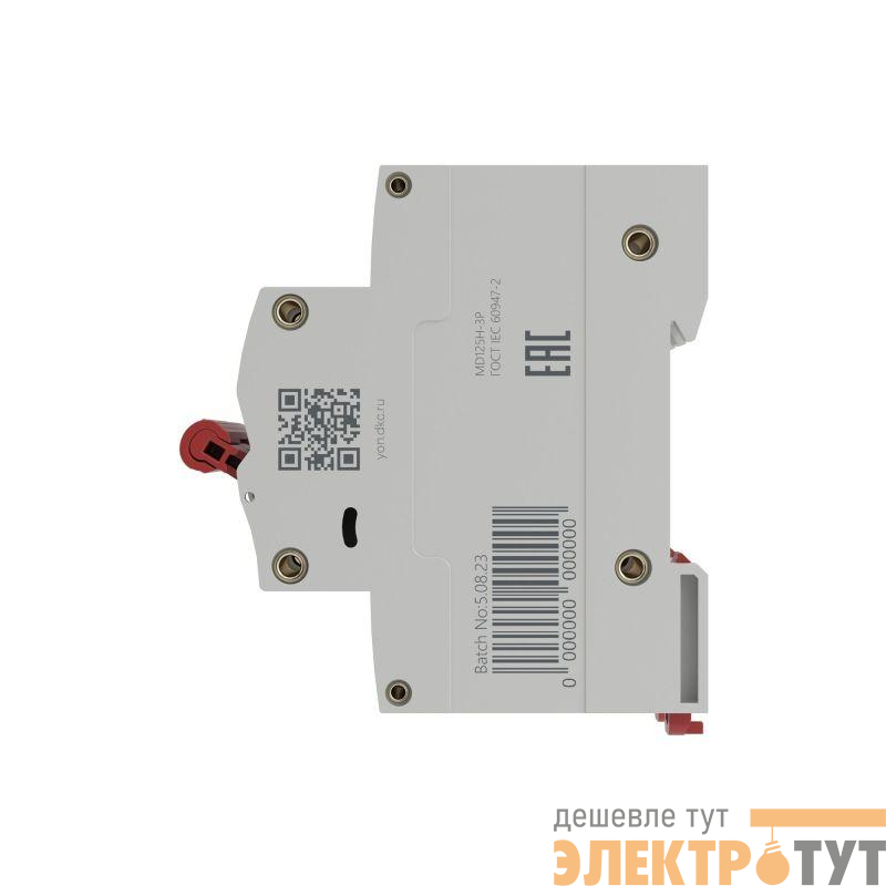 Выключатель автоматический модульный max типа MD125H 10кА 3п хар-ка C 100А YON MD125H-3PC100