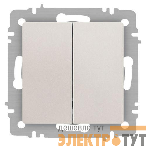 Переключатель 2-кл. СП Accent 6-107-06 10А IP20 250В AL/CU перламутр. Intro Б0063566