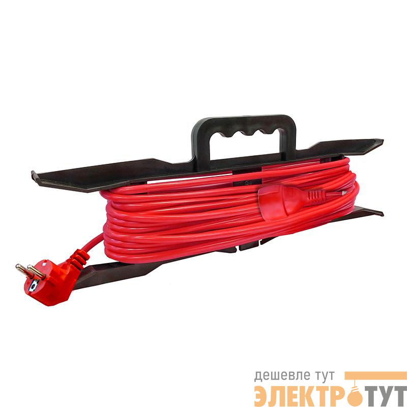Удлинитель-шнур на рамке 1х30м с заземл. 10А IP20 2.2кВт ПВС 3х1 DOMTOK 2480