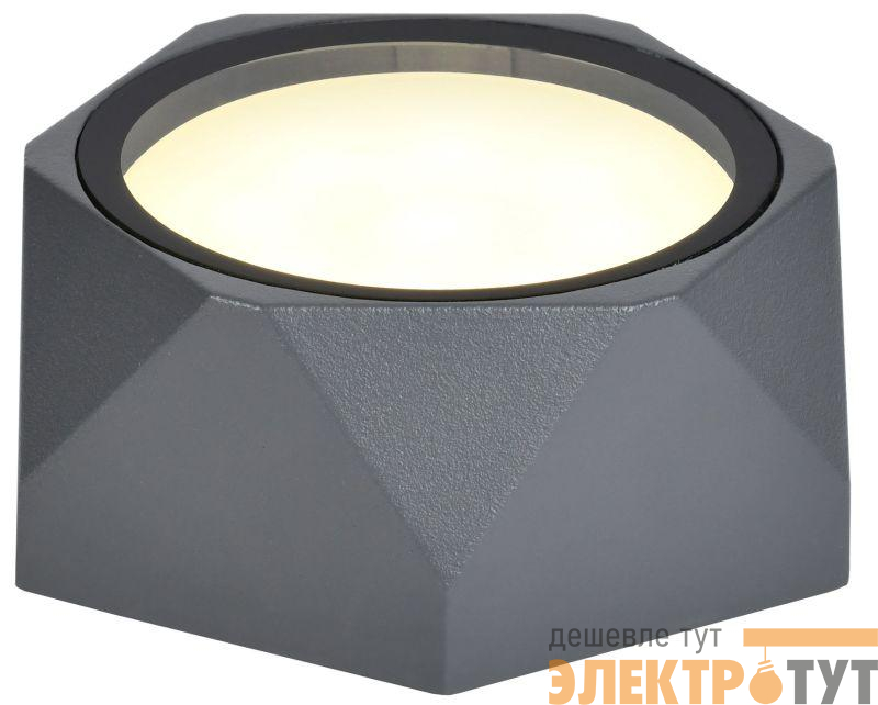 Светильник 5304 GX53 IP65 уличный потолочный сер. IEK LT-UPU0-5304-GX53-1-K03