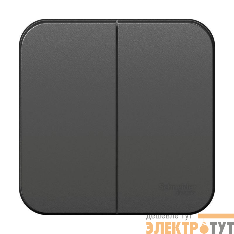 Выключатель 2-кл. ОП Blanca 10А IP20 (сх. 5) 250В антрацит SchE BLNVA105006