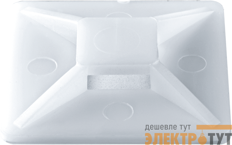 База монтажная самоклеящаяся OFP-30-100-WH 30х30 бел. (уп.100шт) ОНЛАЙТ 90748