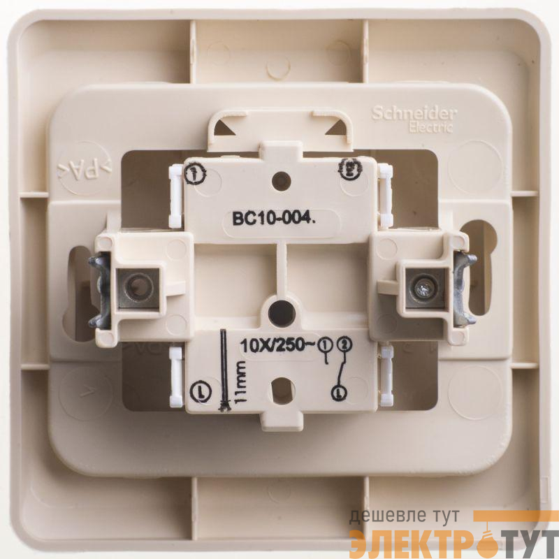 Переключатель 1-кл. СП Этюд 10А крем. SchE BC10-004K