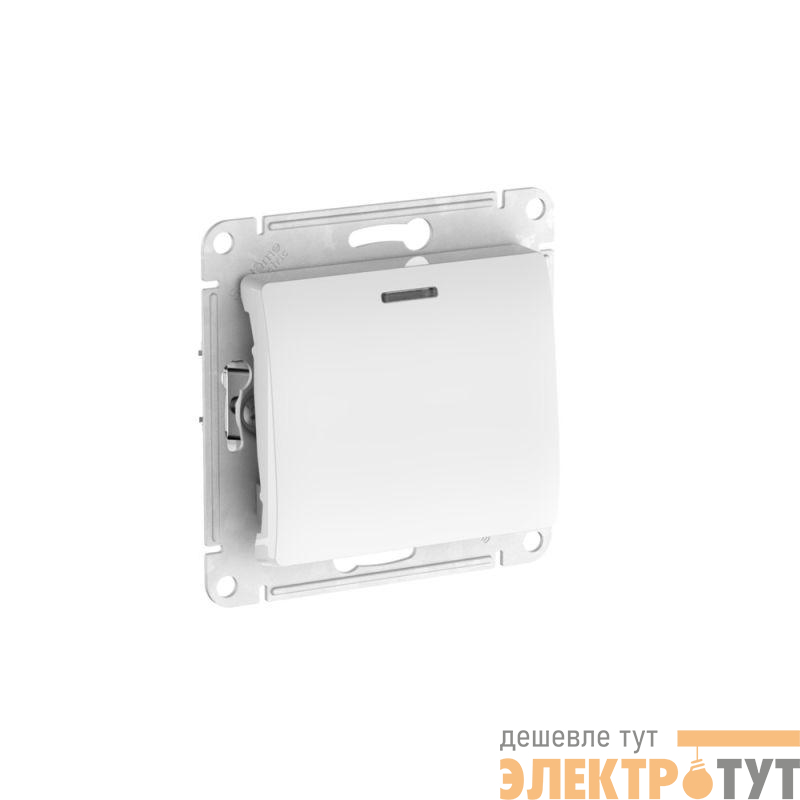 Переключатель 1-кл. Glossa (сх. 6а) 10AX с подсветкой быстрозажим. клем. механизм бел. SE GSL000163S