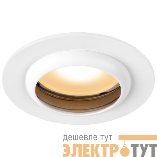 Светильник KL109 MR16 GU5.3 встраив. алюм. WH/SL бел./серебро матов. ЭРА Б0061829