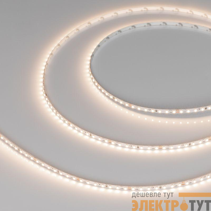 Лента светодиодная MICROLED-M168-4mm 24V Warm 3500К 5Вт/м IP20 2216 узкая (уп.5м) Arlight 046731