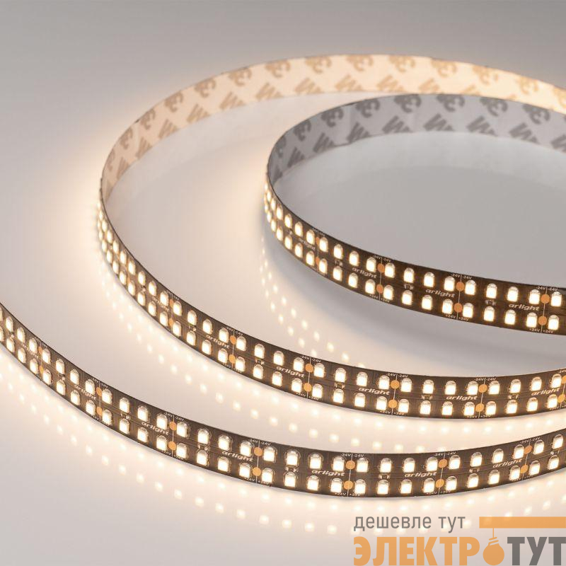 Лента светодиодная RT-A320-BLACK-15mm 24V Warm 3000К 24Вт/м IP20 2835 высок. эффект. 150лм/Вт (уп.5м) Arlight 032610(2)