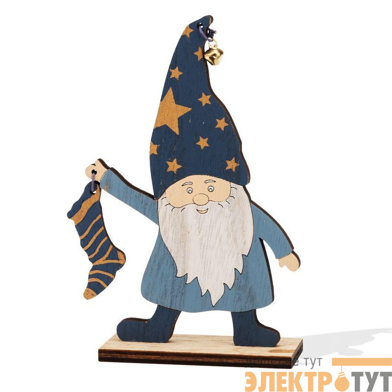 Фигура деревянная "Гномик с носком" 15х4х17см IP20 Neon-Night 504-009