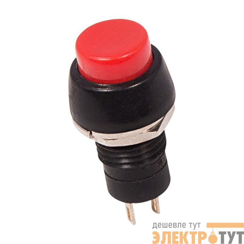 Выключатель-кнопка 250В 2А (2с) ON-OFF Micro PBS-20А красн. Rexant 36-3070