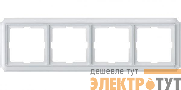 Рамка 4-м Merten Antique бел. SchE MTN483419