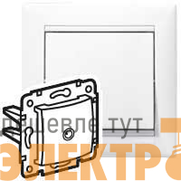 Розетка телевизионная TV СП Valena 2400МГц механизм бел. (DIY-упак.) IEK 694284