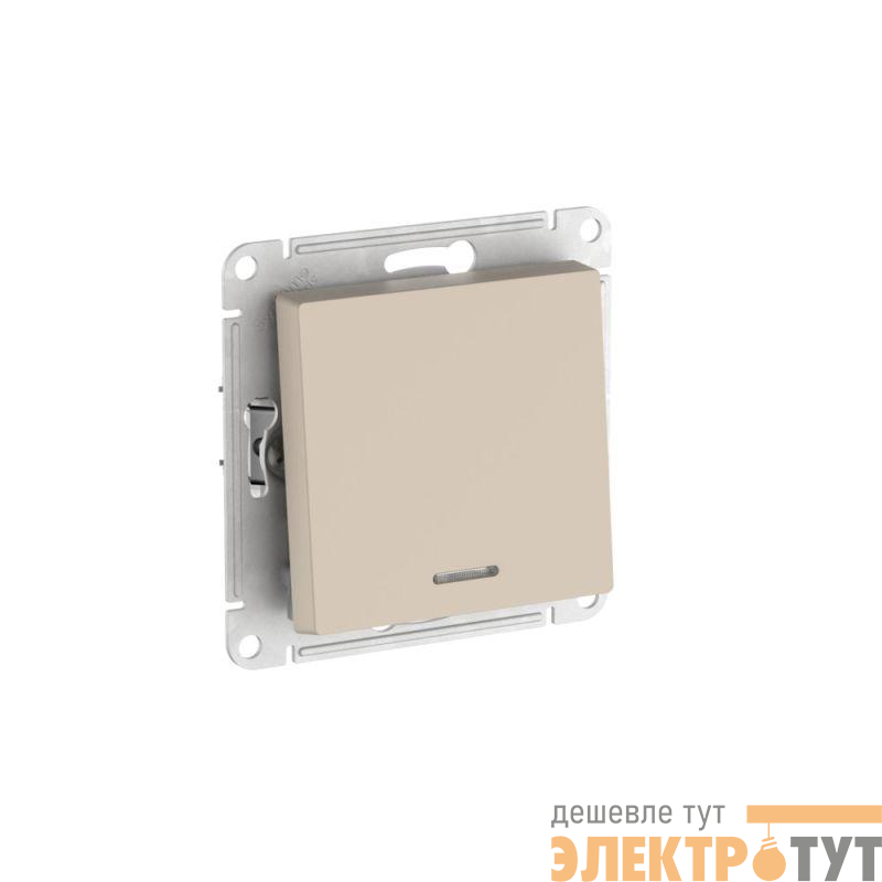 Переключатель 1-кл. AtlasDesign (сх. 6а) 10AX с подсветкой быстрозажим. клем. механизм песочн. SE ATN001263S