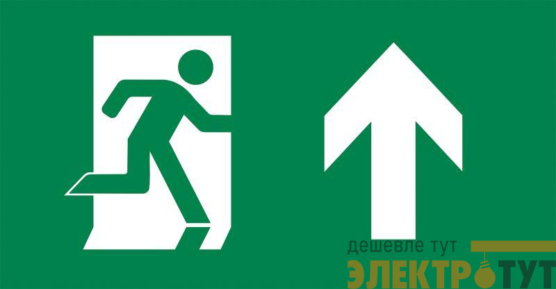 Пиктограмма "ВЫХОД/стрелка вверх" PVC для ССА 3000 IEK LPC10-2-30-15-VVERH
