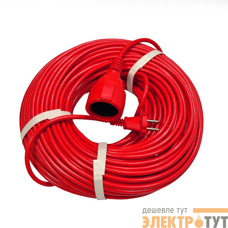 Удлинитель-шнур 1х50м без заземл. 10А IP20 2.2кВт ПВС 2х1 DOMTOK 2505