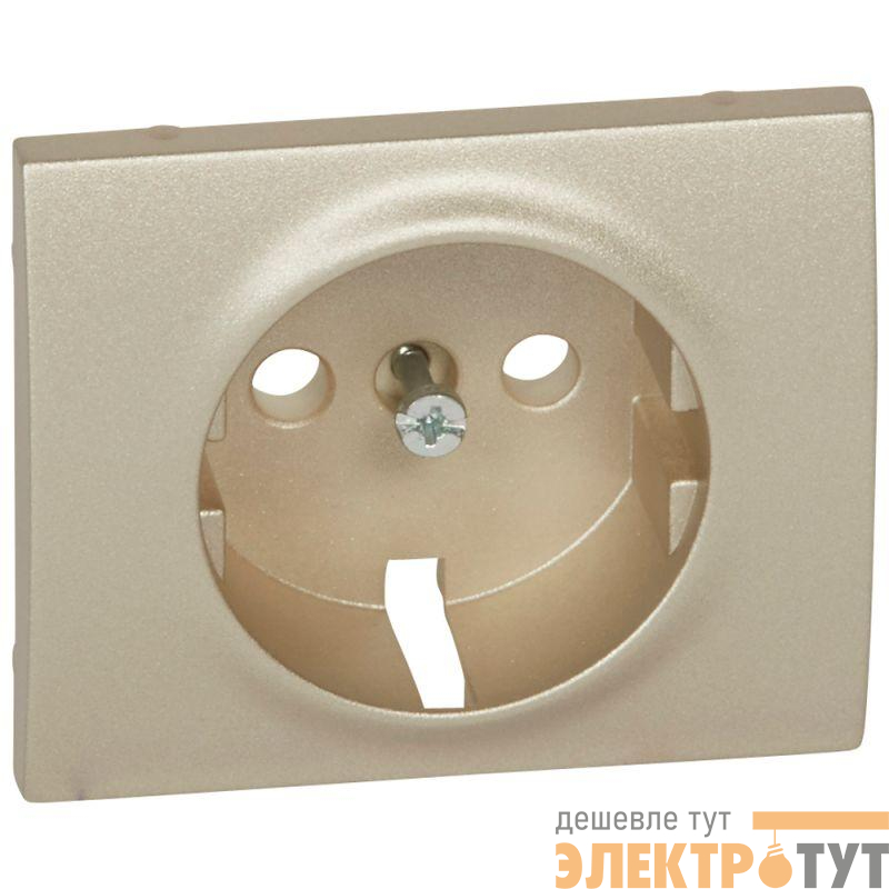 Накладка розетки 1-м Galea Life с заземл. титан Leg 771420