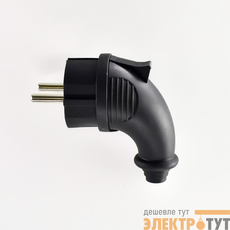 Вилка угловая 16А 2P+PE 220-240В IP44 каучук LEZARD 106-0400-0108/108
