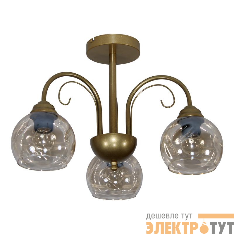 Светильник "Берта" 131 (плафон 8425) НСБ 01-3х60-158 E27 (ИМ) потолочн. зол. Элетех 1005405447