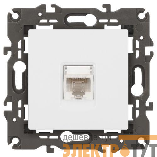 Розетка компьютерная Elegance 14-3107-01М RJ45 матов. бел. Эра Б0065763