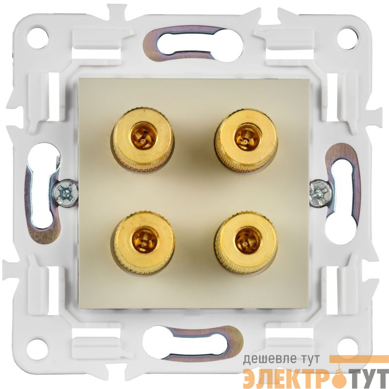 Аудиорозетка 4-м SKANDY SK-A01B беж. IEK SK-S40-K10