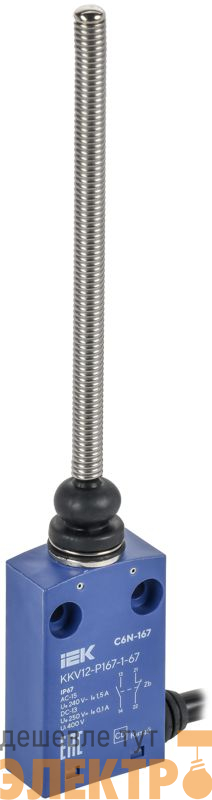 Выключатель концевой C6N-167 IP67 пружинный стержень IEK KKV12-P167-1-67