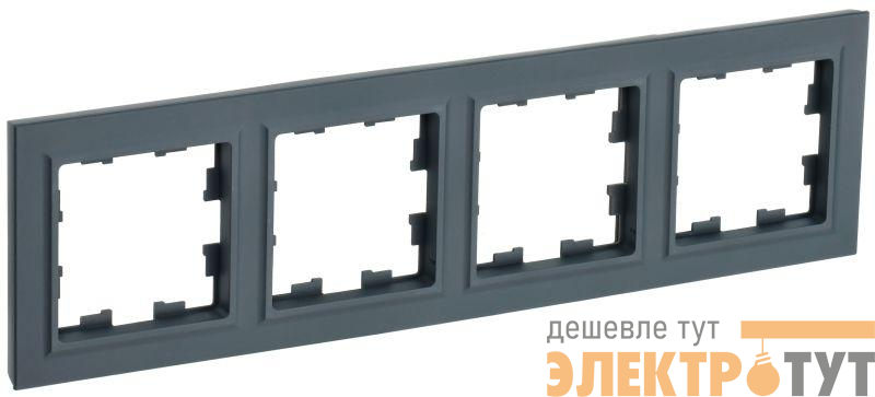 Рамка 4-м BRITE РУ-4-БрГ графит IEK BR-M42-K53