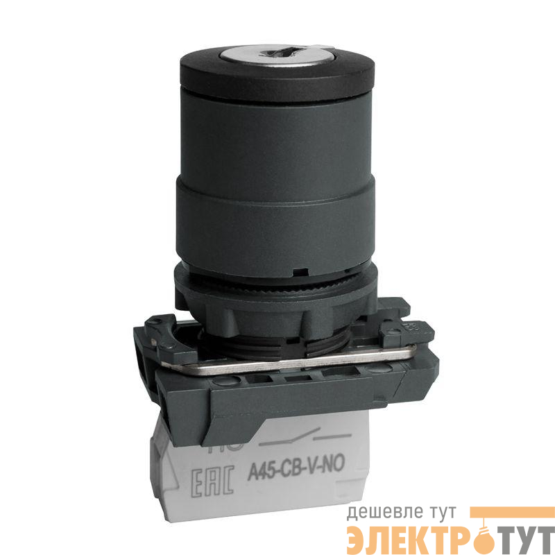 Переключатель OptiSignal D22 C5-SK-21 с ключем 2 поз пластик 1НО XB5AG21 КЭАЗ 332184