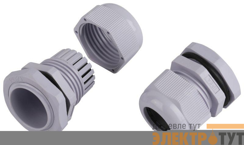Ввод кабельный (сальник) PG 21 d13-18мм (d отверст. 28мм) IP54 (уп.15шт) Эра Б0065200