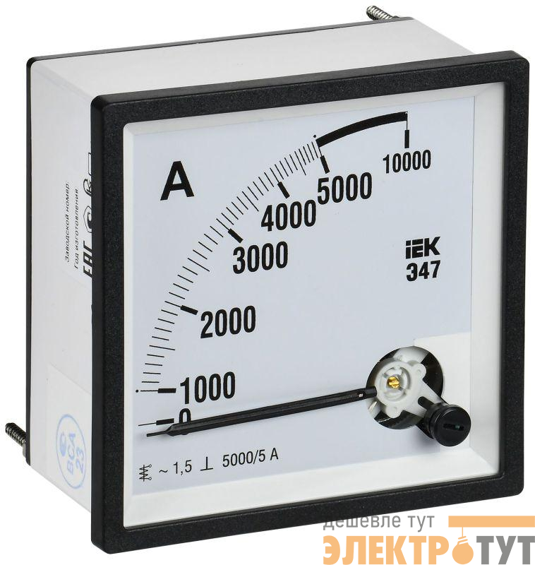 Амперметр Э47 5000/5А класс точн. 1.5 96х96мм IEK IPA20-6-5000-E