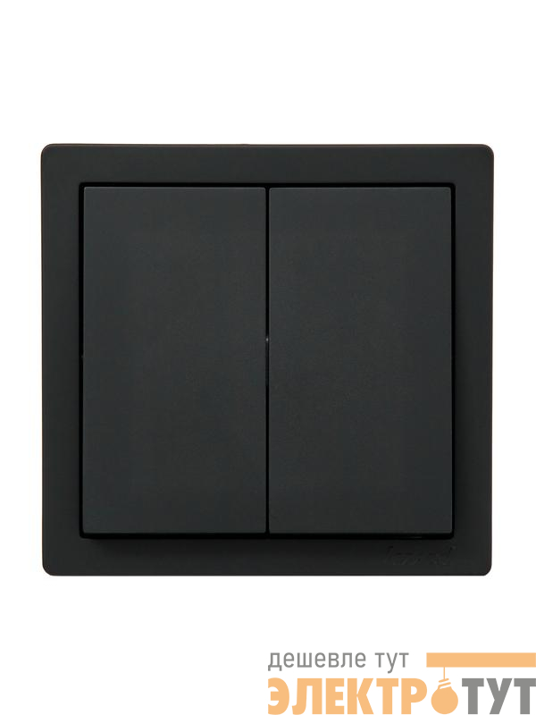 Выключатель 2-кл. ОП LETO черн. бархат LEZARD 752-4200-101