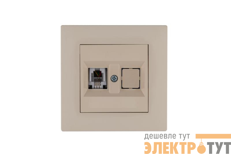 Розетка компьютерная CAT 5+гнездо Karea RIZZ крем Makel 88010035