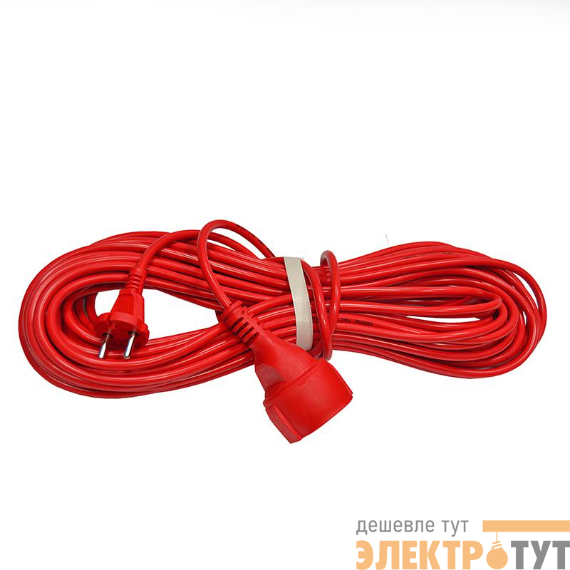 Удлинитель-шнур 1х20м без заземл. 10А IP20 2.2кВт ПВС 2х1 DOMTOK 2489